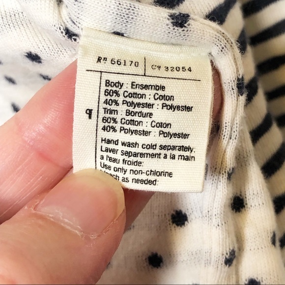 Pilcro and the Letterpress Cropped Cardigan Navy and White Stripe Size XS - Picture 4 of 5